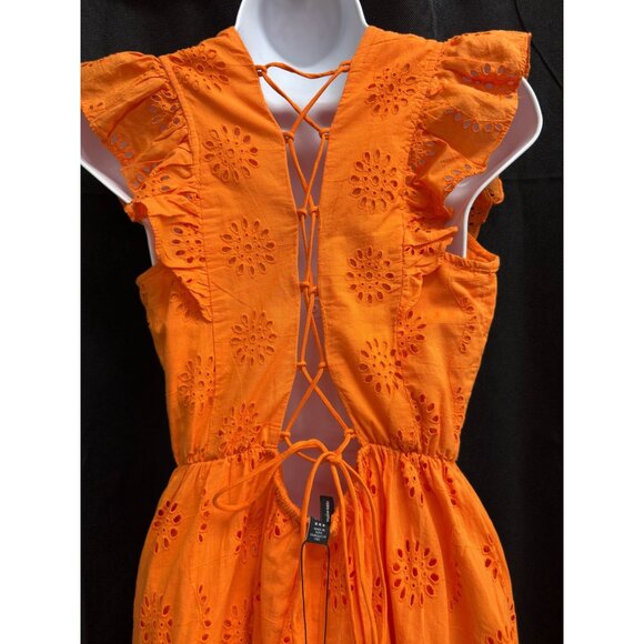 Vero Moda Naima Oriole Women's Back Lace Mini Dress Size M - Picture 7 of 12
